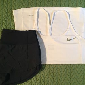 Nike - Lightweight, White, Dri FitTank - XS